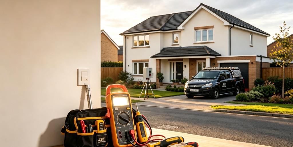JSC Electrical van and tools ready for domestic electrical work in Milton Keynes